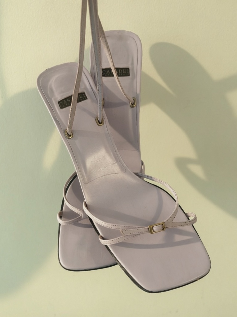 Vintage Casadei Y2K Lilac Strappy Sandals 9.5